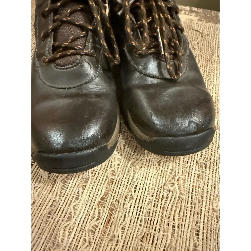 Timberland Boys Brown Mid‎ Waterproof Hiking Boots Shoes  Size 12
